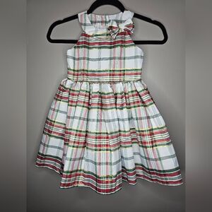 PINK & VIOLET Holiday Christmas Striped Halter Dress. Girls Size 5